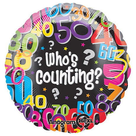 18 Inch Who's Counting Foil Balloon