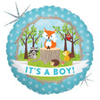 Foil Balloon Woodland Baby Boy 18 Inch