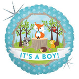 Foil Balloon Woodland Baby Boy 18 Inch