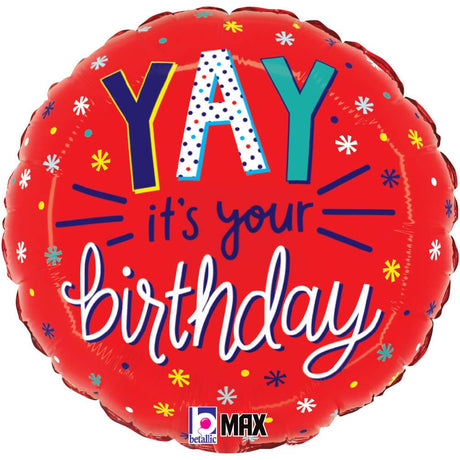 Foil Balloon 18 Inch Yay It's Your Birthday