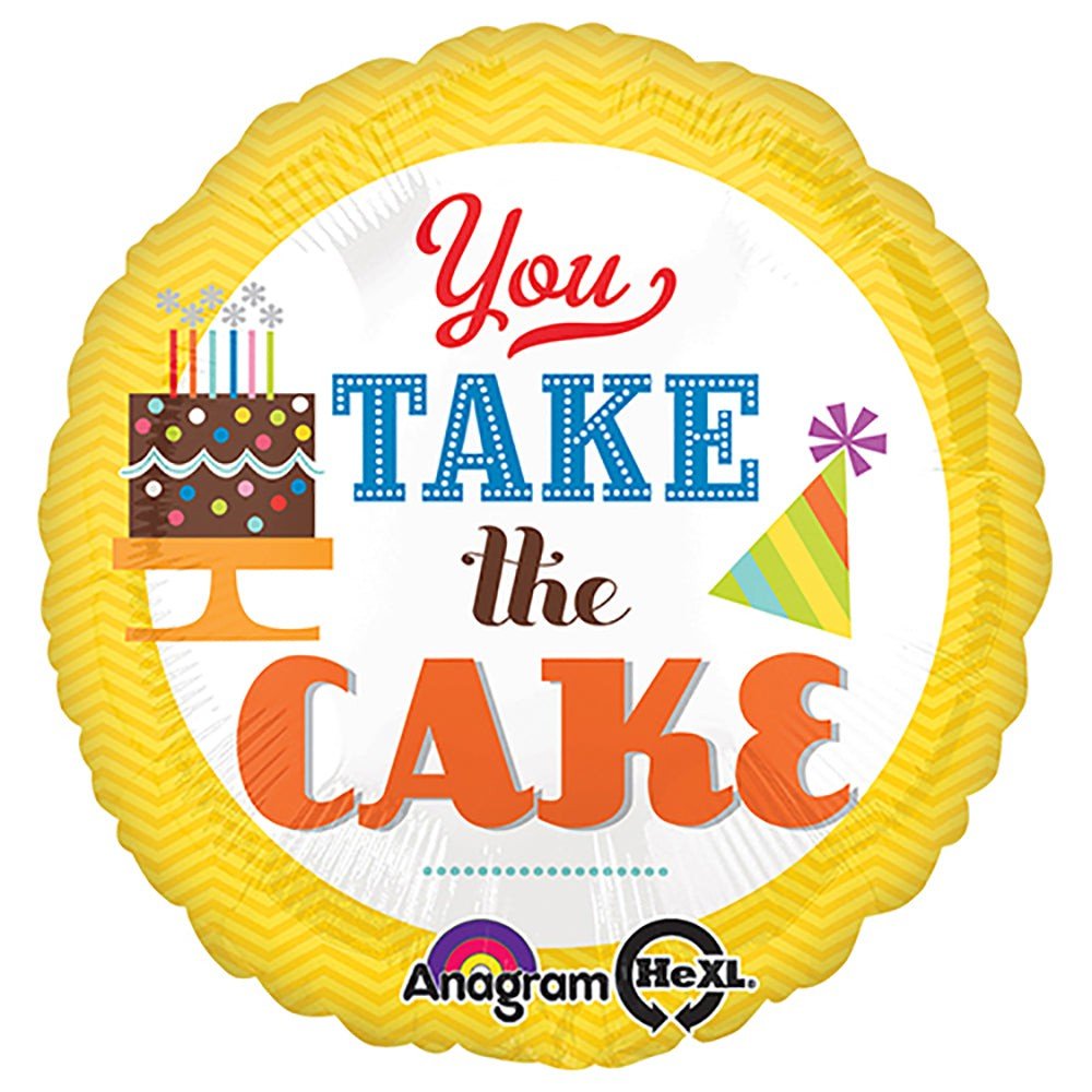 Foil Balloon You Take The Cake 18 Inch
