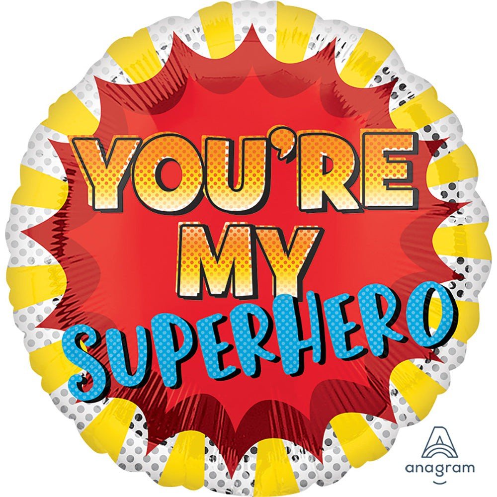 Foil Balloon You're My Superhero 18 Inch