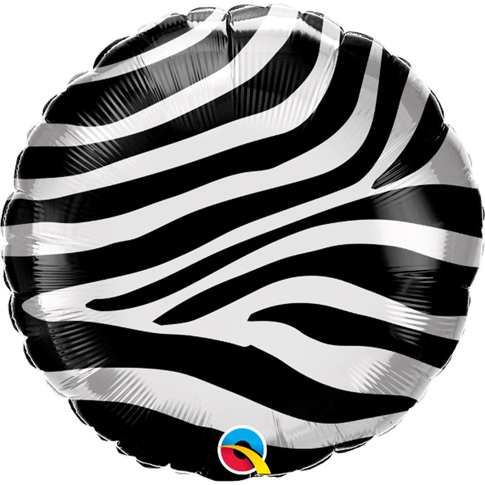 Foil Balloon Zebra Stripes Pattern 18 Inch