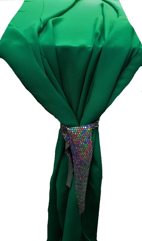 Extra Long Chiffon Wedding Table Runner Polyester Fabric - 18" Wide, 120" Long, 180" Long, Multiple Colors (1 Piece)