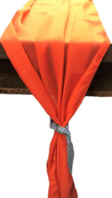Extra Long Chiffon Wedding Table Runner Polyester Fabric - 18" Wide, 120" Long, 180" Long, Multiple Colors (1 Piece)