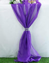 Extra Long Chiffon Wedding Table Runner Polyester Fabric - 18" Wide, 120" Long, 180" Long, Multiple Colors (1 Piece)