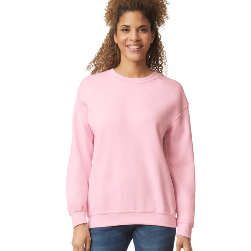 Gildan 18000 Heavy Blend Cotton Polyester Fabric - Light Pink, Classic Fit, Seamless Body (1 Unit)