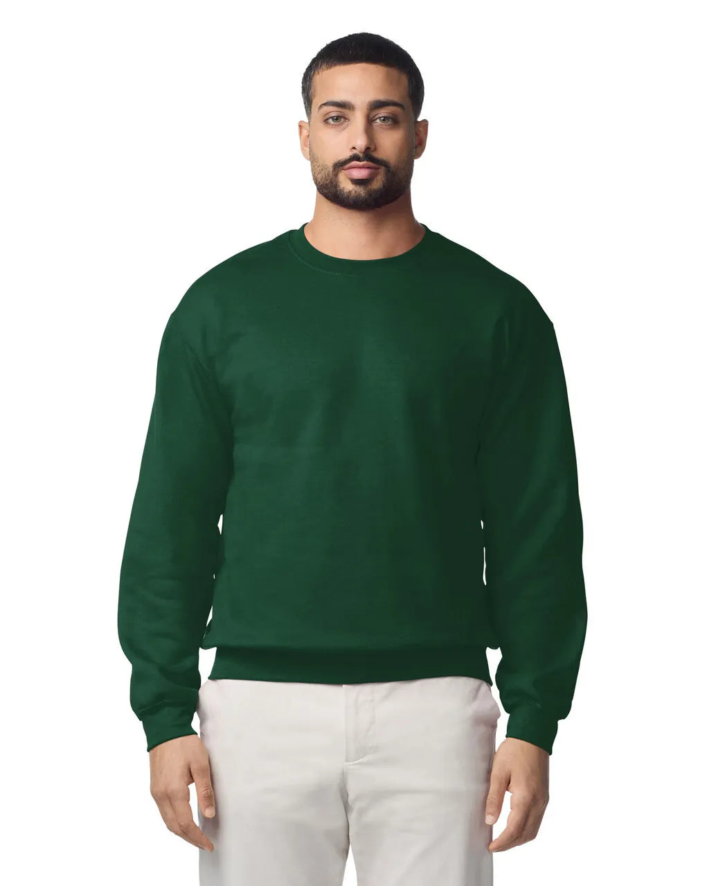 Gildan 18000 Heavy Blend Cotton Polyester Fabric - Forest Green, Classic Fit, Rib With Spandex (1 Sweatshirt)