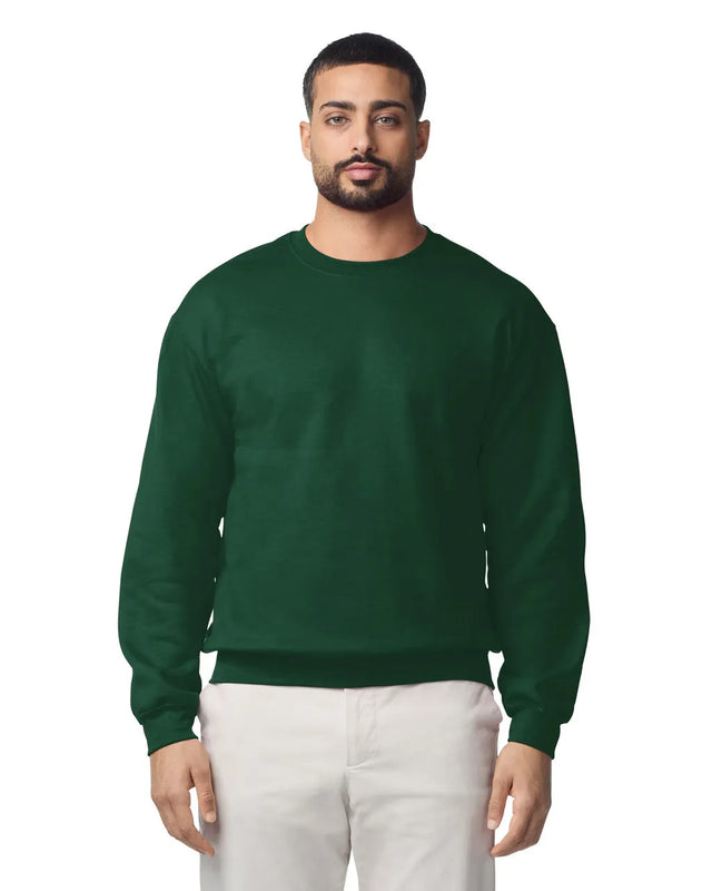 Gildan 18000 Heavy Blend Cotton Polyester Fabric - Forest Green, Classic Fit, Rib With Spandex (1 Sweatshirt)