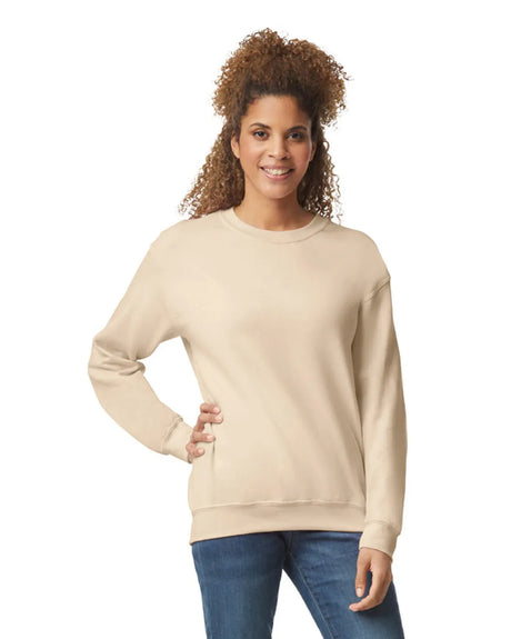 Gildan 18000 Heavy Blend Cotton Polyester Sweatshirt Fabric - Sand, Classic Fit, 1x1 Rib With Spandex (1 Unit)