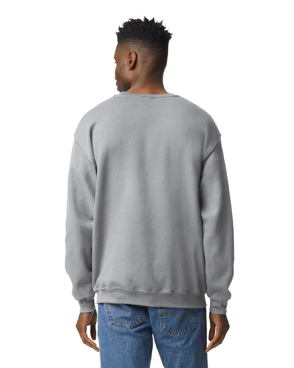 Gildan 18000 Heavy Blend Cotton Polyester Fabric - Sport Grey, Classic Fit, 1x1 Rib With Spandex (1 Unit)