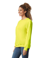Gildan 18000 Heavy Blend Sweatshirt Fabric - Safety Green, Classic Fit, Seamless Body (1 Unit)