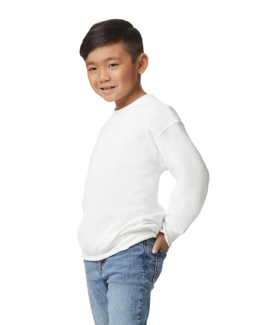 Gildan 18000B Youth Sweatshirt - White