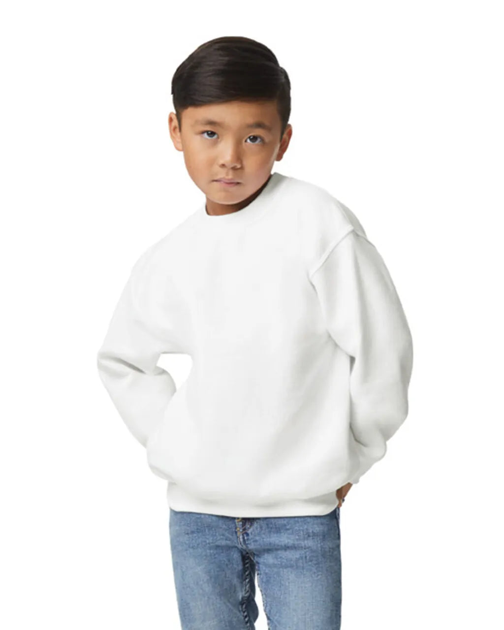 Gildan 18000B Youth Sweatshirt - White