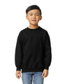Gildan 18000B Youth Sweatshirt - Black Fleece Fabric - Black, Classic Fit, Seamless Body (1 Unit)