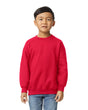 Gildan 18000B Youth Sweatshirt Fabric - Red, Classic Fit, Seamless Body (1 Unit)