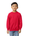Gildan 18000B Youth Sweatshirt Fabric - Red, Classic Fit, Seamless Body (1 Unit)