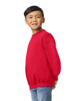 Gildan 18000B Youth Sweatshirt Fabric - Red, Classic Fit, Seamless Body (1 Unit)