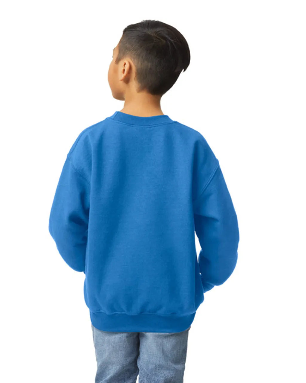 Gildan 18000B Youth Sweatshirt - Royal Heavy Blend Fleece Fabric - Royal, Classic Fit, Seamless Body (1 Unit)