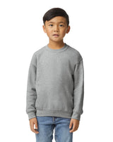 Gildan 18000B Youth Sweatshirt Fabric - Heather Grey, Classic Fit, Seamless Body (1 Piece)