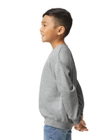 Gildan 18000B Youth Sweatshirt Fabric - Heather Grey, Classic Fit, Seamless Body (1 Piece)