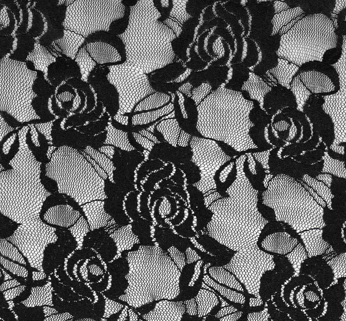 Solid Lace Fabric in Black