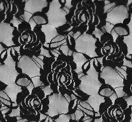 Solid Lace Fabric in Black