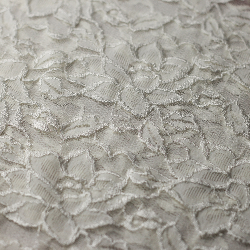 Passion Flower Nylon Spandex Fabric - Multiple Colors, Floral Lace Pattern, 57/58" Width (1 Yard)