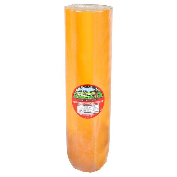 Traditional Delights Hickory Smoked Gouda Cheese 6 lb. Roll - 4/Case