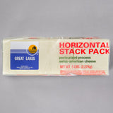 Great Lakes Pre-sliced Swiss American Cheese - 480/Case