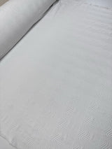 White Polyamide Elastane Knitted Fabric