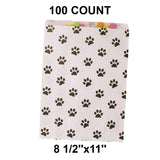 Paw Print Paper Shopping Bags 8 1/2" x 11"