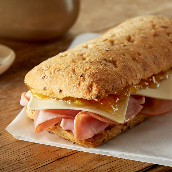 Bakery de France 7" x 3" Multigrain Ciabatta Panini - 48/Case