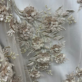 Beaded 3D Floral Lace