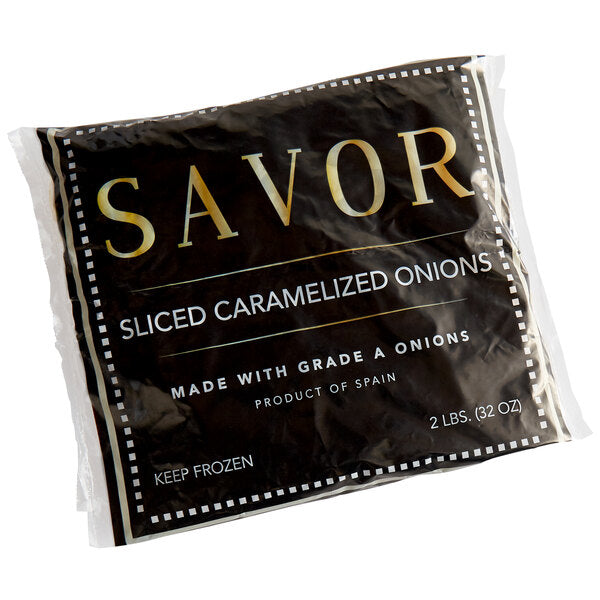 Savor Imports Caramelized Sliced Onions 2 lb. - 12/Case