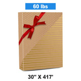 30''x417' Gold Dot & Stripe Reversible Designs for the Ultimate Holiday Look