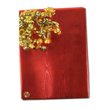 Red Watercolor Embossed Metallic Wrapping Paper 30" x 833" Jumbo Roll