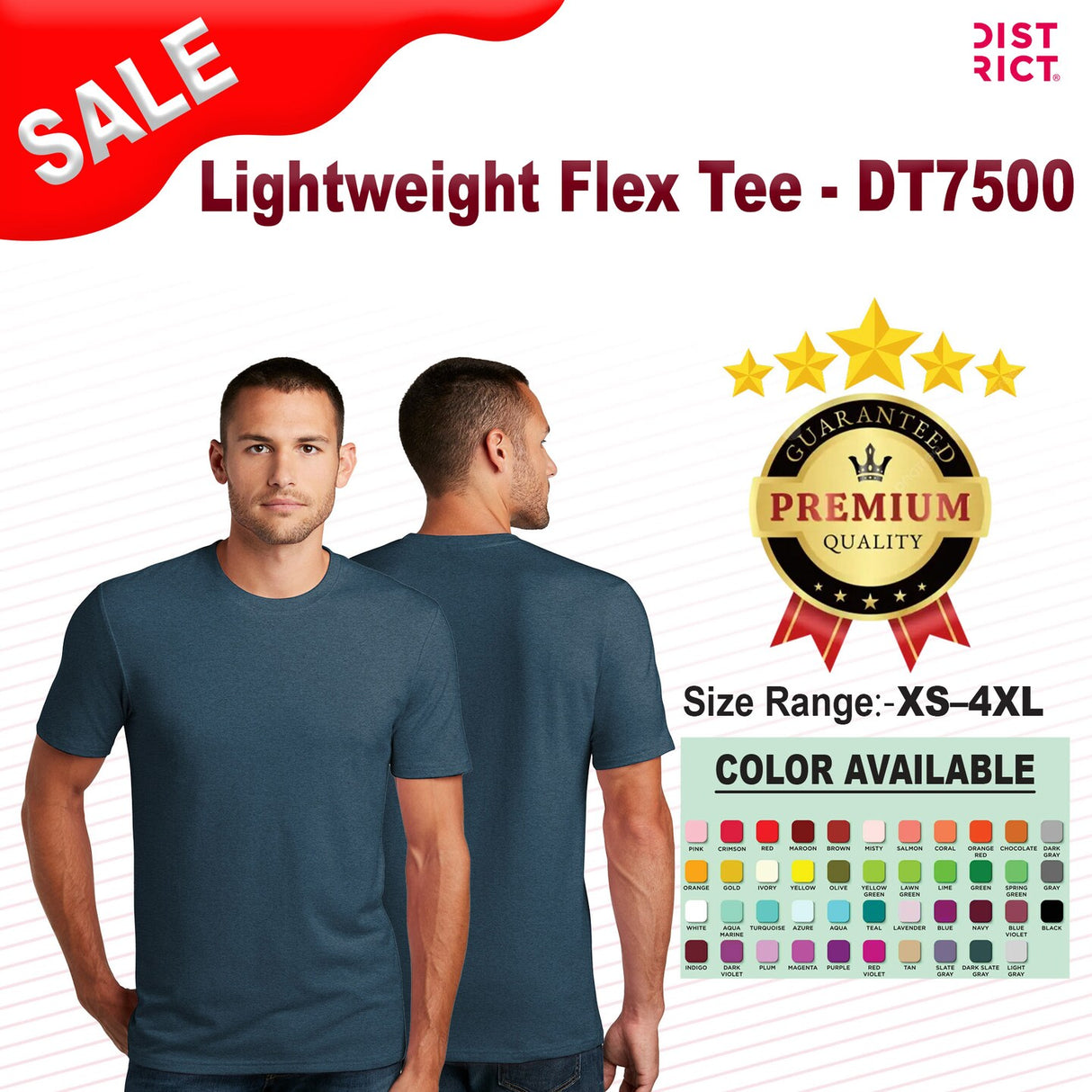 District® Lightweight Flex Crewneck Short Sleeve Tee