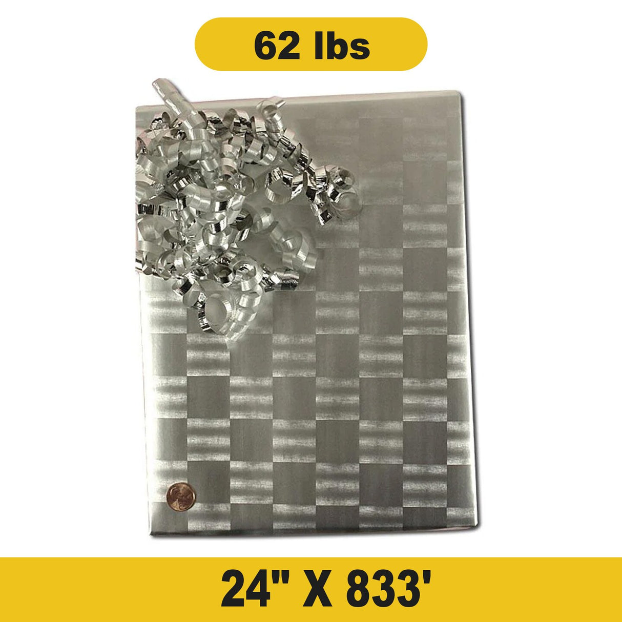 Metallic Foil Wrapping Paper Roll 24'' × 833'