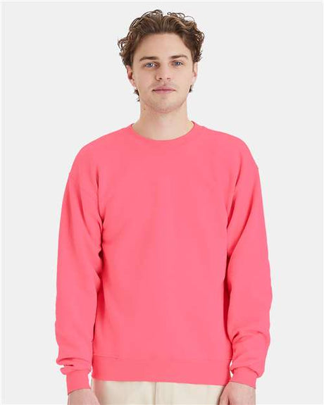 Hanes EcoSmart fleece-blend long sleeve crewneck sweatshirt in assorted colors for casual layering