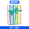 Striped Gift Wrap 24" x 833' Roll 60 lbs