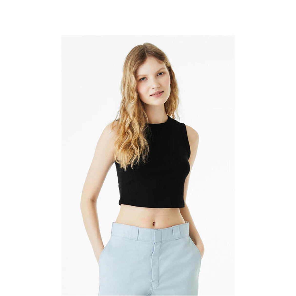 Bella + Canvas® Ladies Micro Rib Muscle Crop Tank