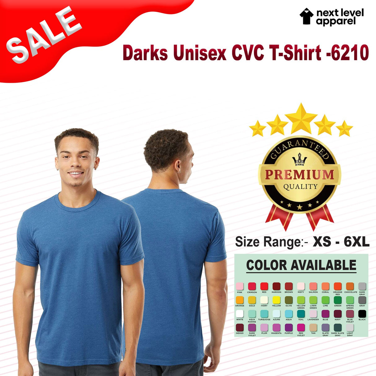 Next Level® Darks Unisex CVC Crewneck Short Sleeve T-Shirt