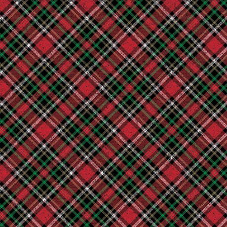 Plaid Christmas Wrapping Paper Red / Gold Holographic Plaid 24 '' × 417 '