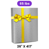 Pale Silver Embossed Metallic Wrapping Paper 26" x 417" Roll