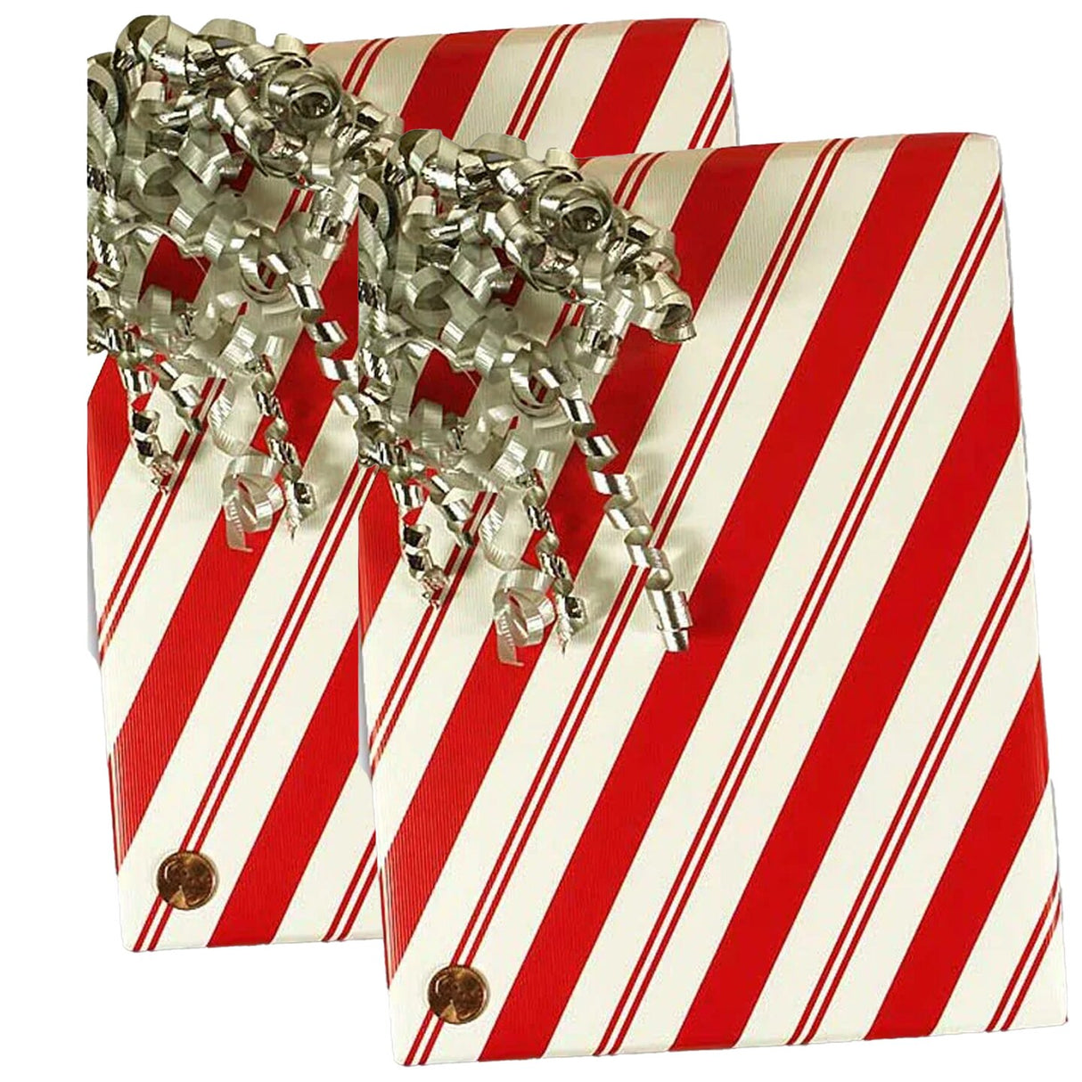 Striped Christmas Wrapping Paper Diagonal Peppermint Stripe 24''x417'
