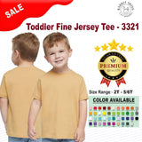 RADYAN® Toddler Short Sleeve Crewneck Fine Jersey Tee - 3321