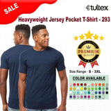 Tultex® Heavyweight Jersey Pocket Crewneck Short Sleeve T-Shirt