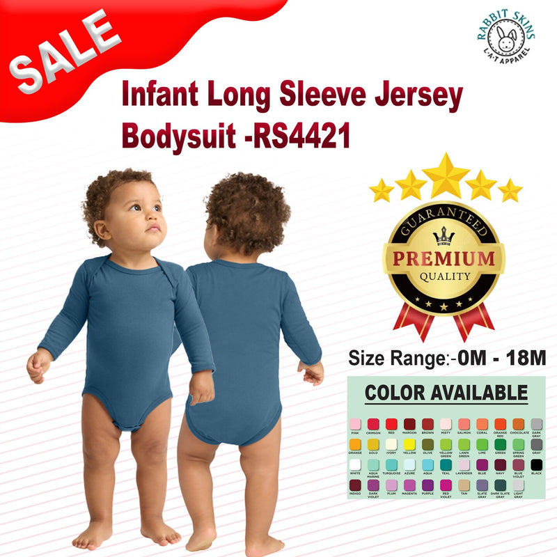 RADYAN® Infant Long Sleeve Jersey Bodysuit