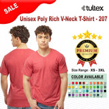 Tultex® Unisex Poly Rich Short Sleeve V-Neck T-Shirt